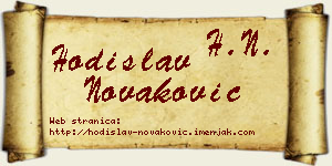 Hodislav Novaković vizit kartica